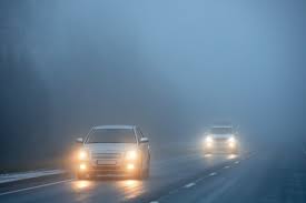 The weather is becoming foggy and there is a car in front of you. which lights can you use?
